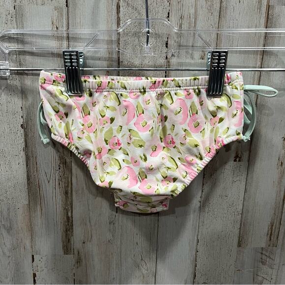 Sweethoney Pink Floral Swimsuit Bathing Suit Bottoms Side Tie - Picture 2 of 7